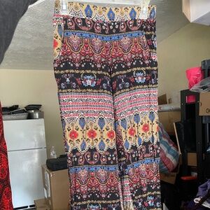 Flare patterned pants